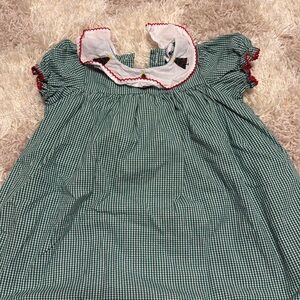 Green Gingham Kids Dress